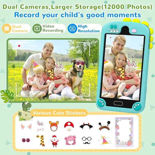 Vista 5 de Teléfono inteligente para niños, juguetes para niños pequeños Birthday Gifts for Boy 3-10 Year Old, Preschool Learning Play Toy Cell Phone