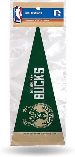 Vista 11 de Rico Industries NBA - Juego de mini banderines de fieltro de 4 x 9 pulgadas (incluye 8 piezas)