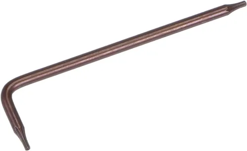 Vista 3 de uxcell T6 Anti manipulación Torx Star Key Bit Llave, forma de L 2.68 pulgadas brazo largo, acero S2 4 piezas