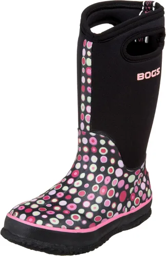 Vista 13 de BOGS Botas de nieve unisex de neopreno con aislamiento de goma de alta impermeabilidad para niños Negro
