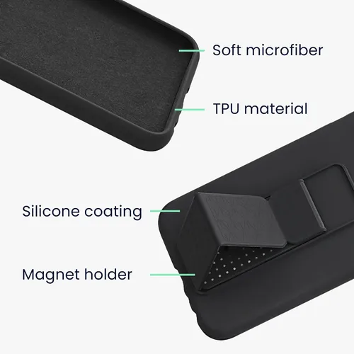 Vista 2 de kwmobile Funda compatible con Apple iPhone 13 - Funda con correa de mano y soporte revestimiento de silicona TPU suave - Azul Báltico