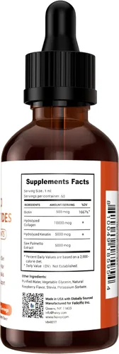 Vista 7 de Heivy Colágeno Líquido para Mujeres, Biotina Líquida y Colágeno para Piel Radiante, Crecimiento del Cabello, Uñas Fuertes, Soporte