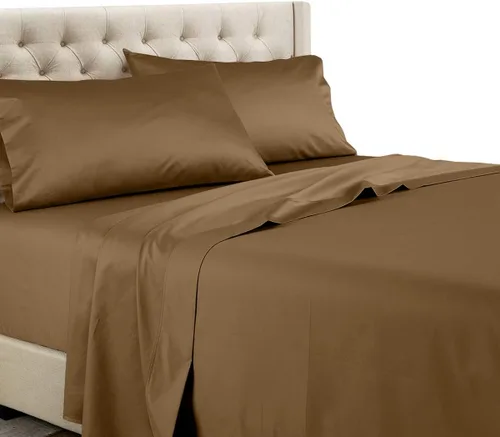 Vista 26 de Royal Tradition Juego de 2 fundas de almohada estándar de 600 hilos, 100% algodón, color beige