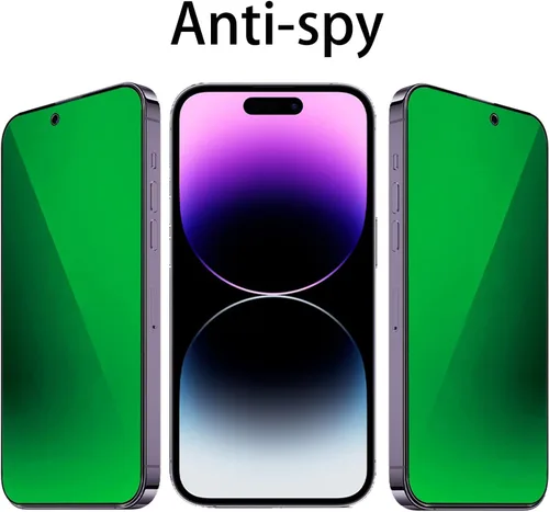 Vista 10 de Espejo de vidrio templado antiazul, protector de pantalla anti-espía, película antiespía para iPhone 11 Pro Max/iPhone XS Max, 6.5 pulgadas