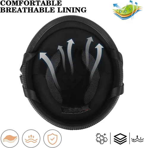 Vista 5 de Casco de motocicleta de estilo alemán, aprobado por DOT, para adultos, hombres y mujeres, casco de media carcasa con gafas, para bicicleta de calle