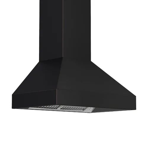 Vista 3 de Campana extractora de montaje en pared con conductos de 36 pulgadas y 700 CFM en bronce aceitado
