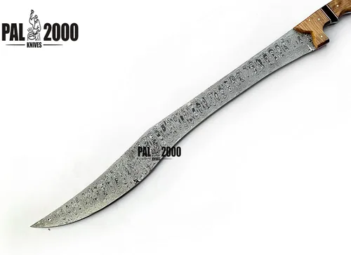 Vista 5 de PAL 2000 KNIVES HSK-9984 Espada hecha a mano de acero de Damasco de 26,5 pulgadas