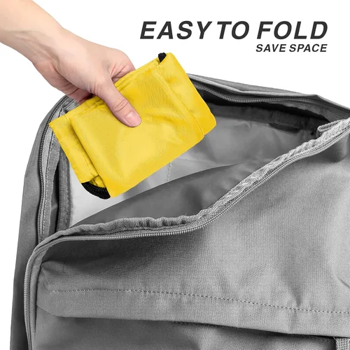 Vista 6 de BuyAgain Mochila deportiva con cordón, resistente al agua, bolsa deportiva para gimnasio, para mujeres y hombres, grande con cremallera, Amarillo