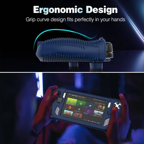 Vista 7 de Funda protectora para Rog Ally Stand, protector de accesorios de silicona, cubierta suave con 2 pares de tapas de agarre para el pulgar, soporte
