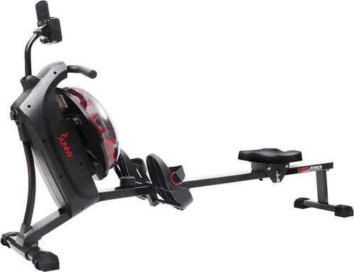 Vista 7 de Máquina de remo acuático Elite de Sunny Health & Fitness con tanque vertical de alta resistencia dinámica, entrenamiento de cuerpo completo de bajo