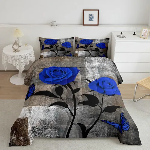 Vista 30 de Erosebridal Juego de ropa de cama turquesa tamaño individual para niños y niños, color verde azulado y gris degradado para niñas y adultos, relleno