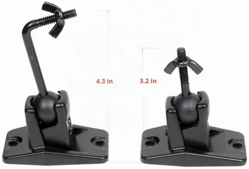 Vista 4 de VideoSecu 5 Negro Universal Satélite y Audio Altavoz Soporte de Montaje para Pared o Techo MS40B5 WM6