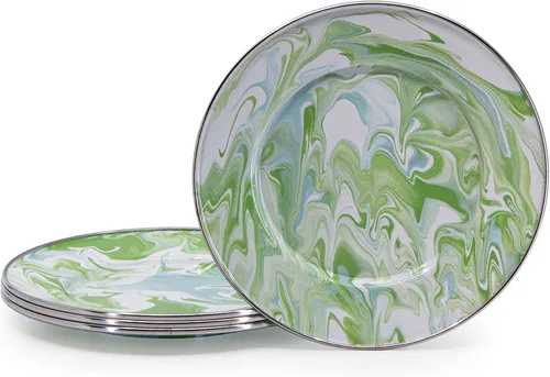 Vista 14 de Golden Rabbit Enamelware Sandwich Plates, 8.5 inch, Americana, Set of 4