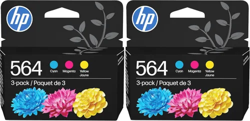 Vista 13 de Cartuchos de tinta HP 564 cian, magenta y amarillo (paquete de 3) Funciona con DeskJet 3500; OfficeJet 4620; PhotoSmart B8550, C6300, D5400