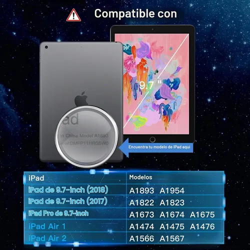 Vista 2 de JETech Protector de pantalla para iPad 6/5, Air 2/1, Pro 9.7, paquete de 2