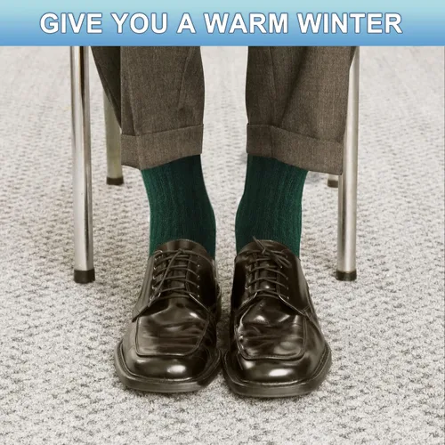 Vista 5 de Reamphy Calcetines térmicos para hombre, calcetines cálidos de lana gruesa para hombre, calcetines de invierno suaves para caminar, senderismo