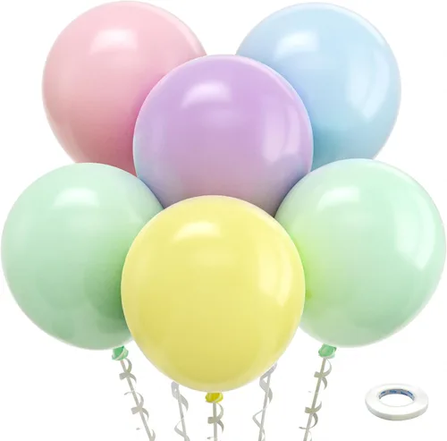 Vista 111 de Bezente Paquete de 150 globos de látex mate color burdeos de 5 pulgadas rojo (07-Red-G42)