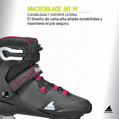 Vista 5 de Rollerblade Macroblade 90 Patín en línea para mujer, color rosa paraíso neutro