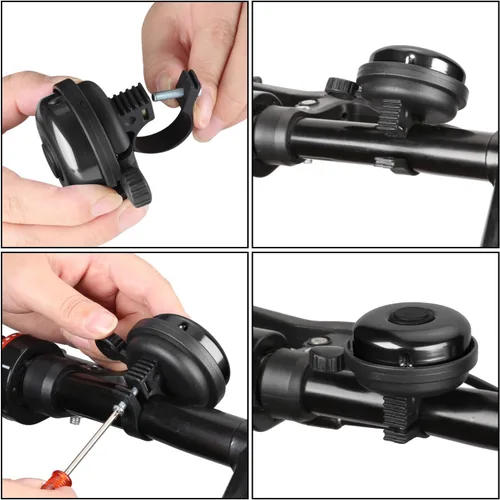 Vista 4 de Accmor Campana de Bicicleta Clásica, Campana de Bicicleta de Aluminio, Campana de Bicicleta de Sonido Fuerte Nítido y Claro para Adultos y Niños