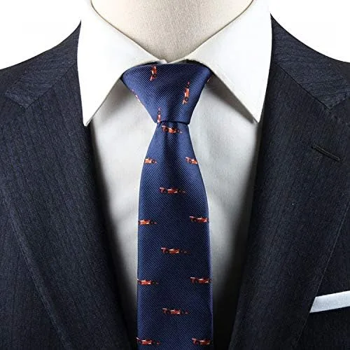 Vista 7 de AUSCUFFLINKS Corbatas deportivas y especiales Corbatas para hombres Lazos tejidos ajustados para el cuello Regalo para colega de trabajo