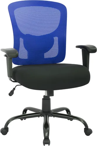 Vista 10 de PayLessHere Silla de escritorio ergonómica, silla de oficina, silla de computadora de 500 libras con soporte lumbar, asiento ancho, brazos de Blanco