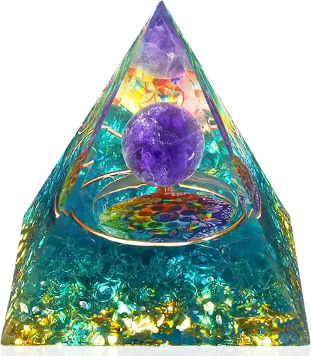 Vista 21 de YATOJUZI Torre de Cristales Curativos de Amatista de 2.4 pulgadas, Cristal de Chakras, Reiki, Orgonita, Piedras Preciosas para Atraer Energía
