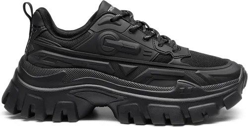 Vista 4 de DREAM PAIRS Zapatos deportivos gruesos de moda para mujer, con plataforma, con cordones, cómodos