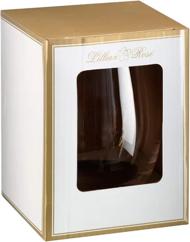Vista 4 de Lillian Rose Copa de vino sin tallo Gold Bride, altura 4.75 pulgadas (G115 BR)