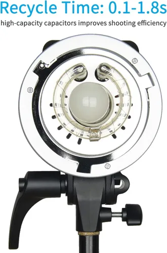 Vista 4 de Godox MS300 MS 300 Studio Flash Strobe, MS300 300W Monolight con montaje Bowens, sistema inalámbrico X 2.4G, lámpara de modelado de 150W, reciclaje