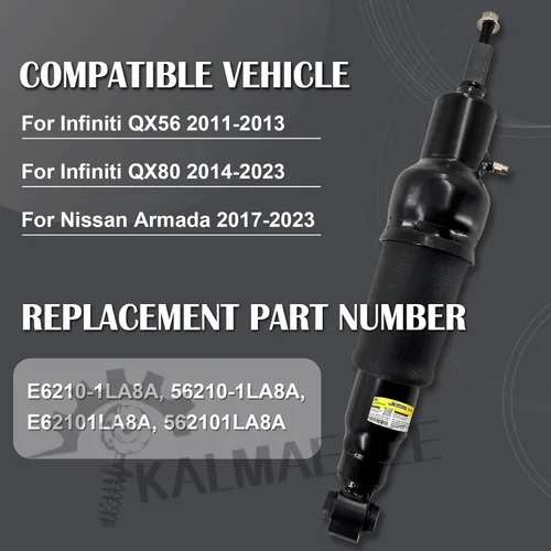 Vista 2 de 2 puntales de amortiguador de aire trasero sin hidráulico compatibles con Infiniti QX56 2011-2013, para Infiniti QX80 2014-2023, para Nissan Armada