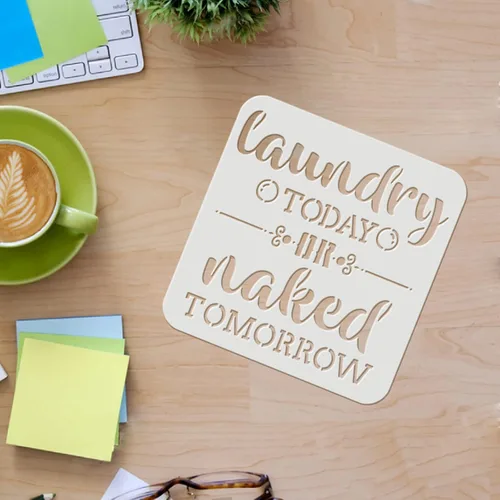Vista 3 de FINGERINSPIRE 12 plantillas de lavandería de plástico para baño, reglas de dibujo, juegos de pintura, plantillas de palabras para lavandería