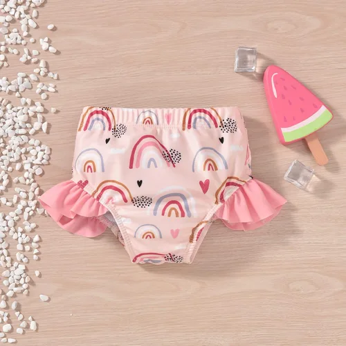 Vista 4 de Aalizzwell Traje de baño para niñas pequeñas con sombrero