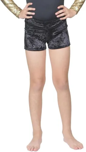 Vista 2 de DIG Gimnasia - Pantalones cortos de terciopelo suaves y elásticos para niñas