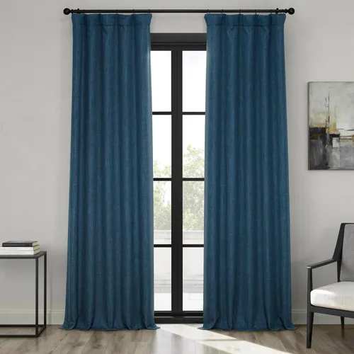 Vista 63 de HPD Half Price Drapes - Cortinas de lino sintético para sala de estar (2 paneles) - 100 pulgadas de ancho x 84 pulgadas de largo - Cortinas