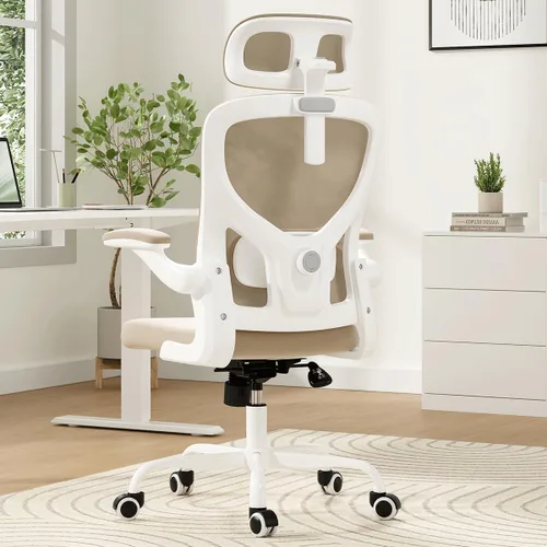 Vista 13 de Soohow Silla de oficina ergonómica, silla de escritorio de malla con soporte lumbar ajustable y reposacabezas, cómoda silla de computadora