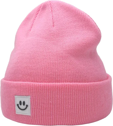 Vista 14 de 55cube Gorros de invierno unisex cálidos de punto grueso con puños Apricot Crush