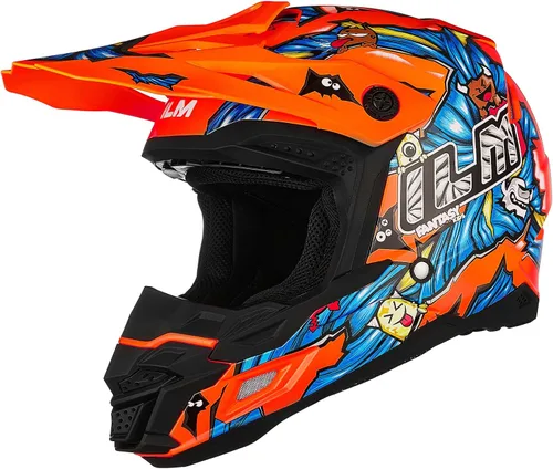 Vista 10 de ILM DOT&ECE Casco ATV para Jóvenes Casco de Dirt Bike para Niños Casco Infantil Motocross Dirtbike BMX MX Todoterreno Deporte Dual Cara Completa