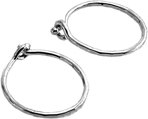 Vista 54 de Aretes de plata de ley abiertos para cartílago, tragus, delgados, calibre 22