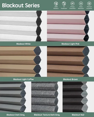 Vista 3 de Yoolax Persianas Celulares Motorizadas Compatibles con Alexa, Persianas Motorizadas Blackout Inteligentes de Panal para Ventanas, Persianas