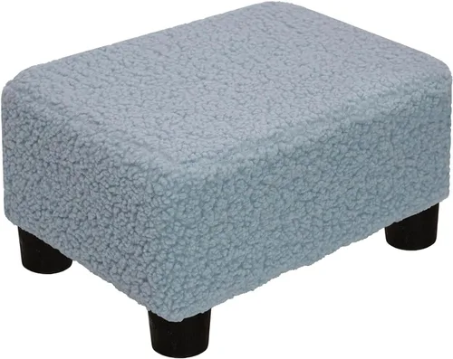 Vista 20 de CAROLMADE Taburete Pequeño Otomana Reposapiés con Patas Bajo el Escritorio Reposapiés para Sala de Estar, Dormitorio y Oficina, Negro