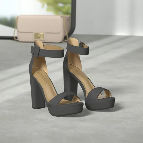 Vista 2 de DREAM PAIRS - Sandalias de tacón alto para mujer