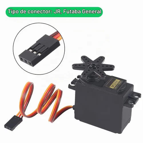Vista 4 de Servo motor MG995 ángulo de control 180 engranaje de metal servo 44.1 lbs digital de alta velocidad servo motor para coche inteligente, robot