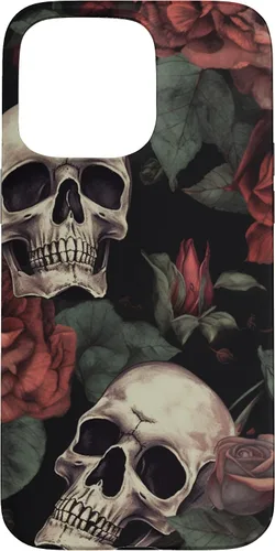 Vista 28 de iPhone 16 Gothic Skull and Roses - Accessorize in Style! Case