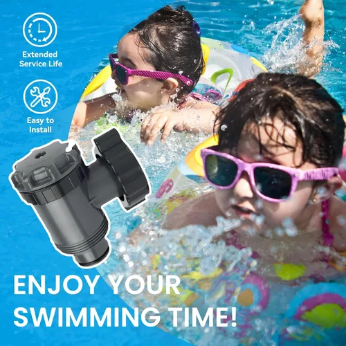 Vista 6 de Válvula de émbolo para piscinas sobre el suelo, conexión de 1.55 pulgadas, caudal de 1800 gph, ajuste universal, fácil de instalar, reemplazo
