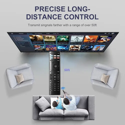 Vista 5 de XRT136 - Mando a distancia universal de repuesto compatible con todos los televisores inteligentes Vizio, incluye Serie D Serie M Serie P Serie V