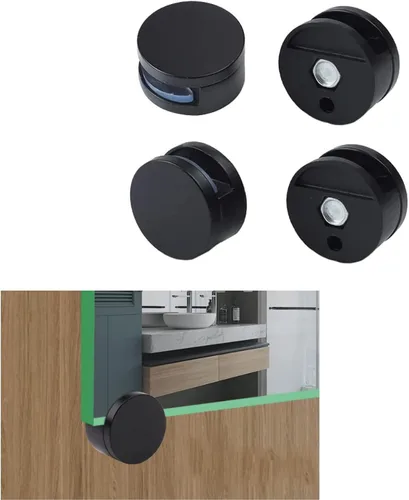 Vista 10 de AWEN Clips para Espejo de Vidrio Grueso de 5-11mm, Abrazaderas de Vidrio para Espejo Montado en Pared, Colgador de Espejo Dorado de Cobre Puro