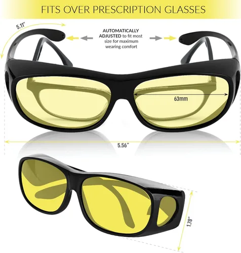 Vista 2 de Sunny Pro Fitover - Gafas de sol polarizadas para lentes de sol con receta L
