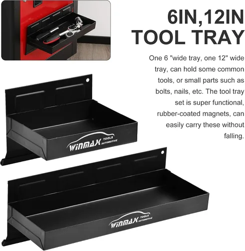 Vista 4 de Caja de herramientas magnética 4pc caja de herramientas caja de herramientas gabinete estante lateral almacenamiento Van taller