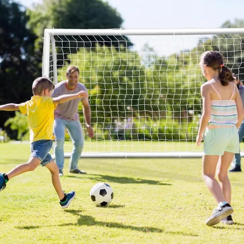 Vista 6 de F2C Red de fútbol para patio trasero, marco de acero para niños, ayuda de entrenamiento de tiro portátil para adultos con bolsa de transporte