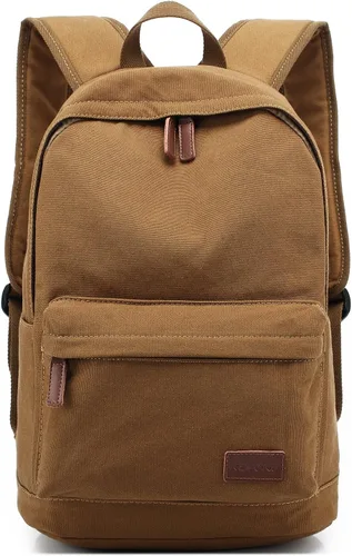 Vista 14 de kayond Bolsa de lona ligera para portátil de estilo casual, mochilas de viaje duraderas, mochila para hombres y mujeres, mochila de moda para Negro
